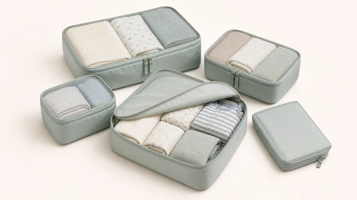 CANBOX Packing Cubes für Baby-Kleidung als neutrales Produktbild