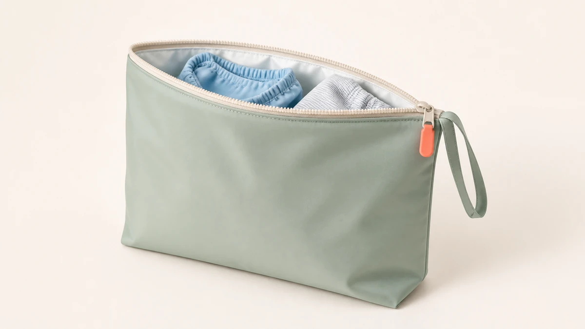 Wasserfeste Wetbag-Tasche für nasse Kleidung als neutrales Produktbild