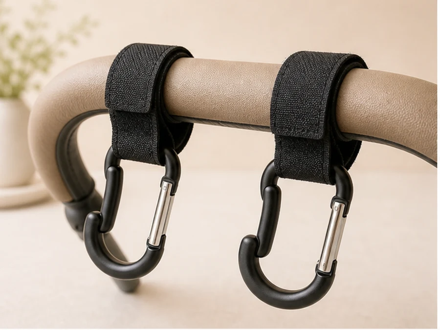 Kinderwagen-Haken für Taschen unterwegs