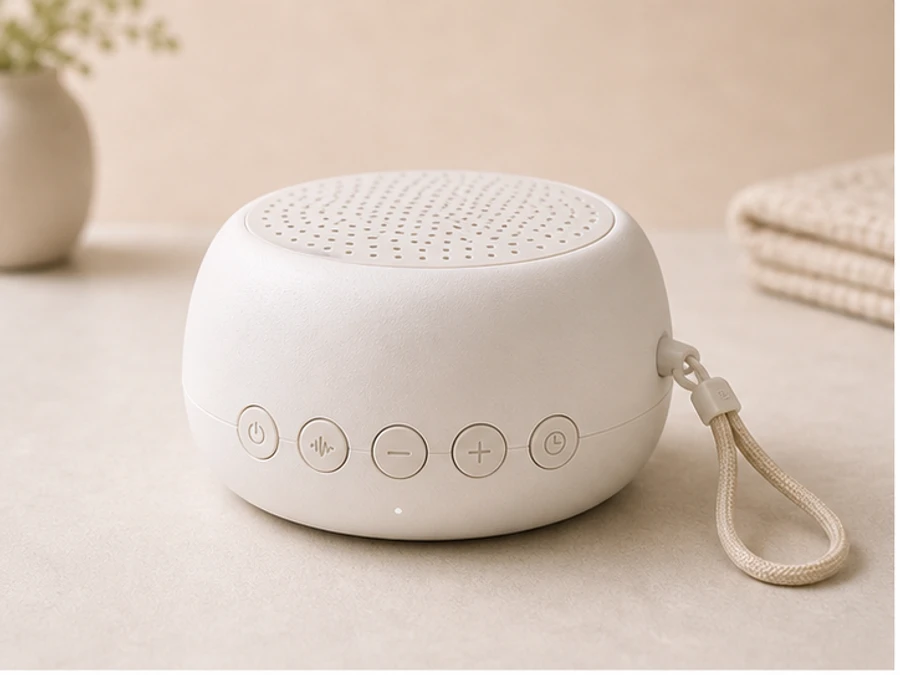Kompaktes White-Noise-Gerät für Reisen mit Baby
